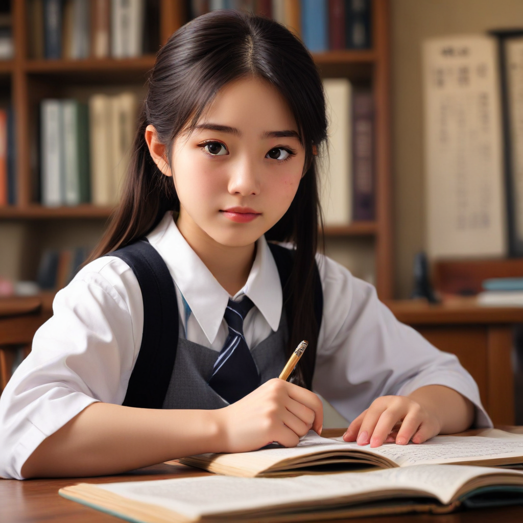 中学生がテスト勉強を習慣化しているイメージ